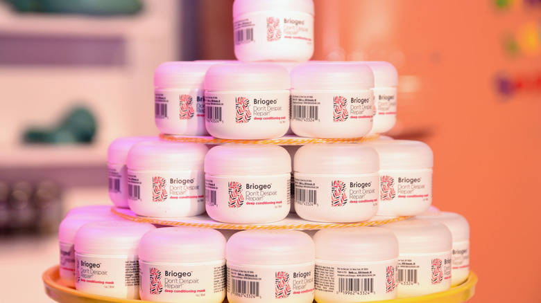 Stack of Briogeo hair masks