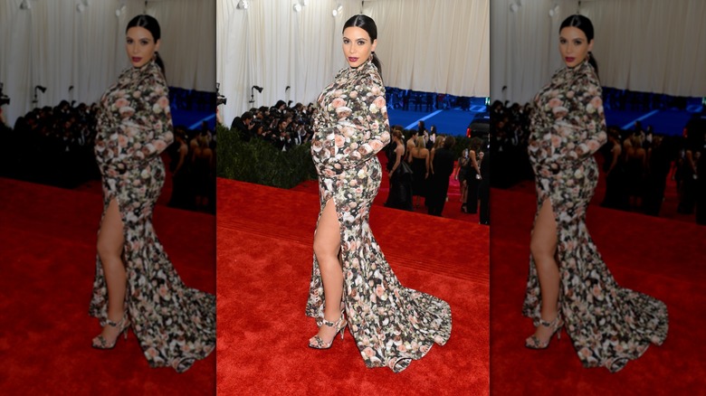 Kim Kardashian attending her first Met Gala in 2013