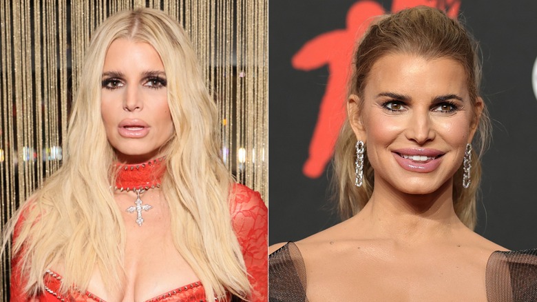 Jessica Simpson's face after cosmetic procedures in 2025
