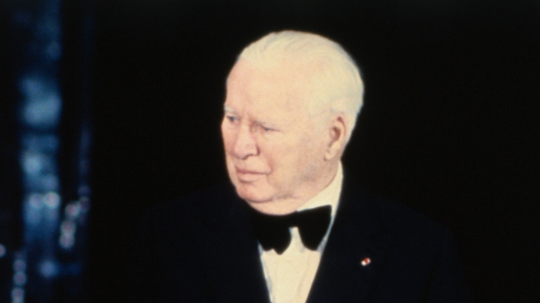Charlie Chaplin accepting an award at the Oscars