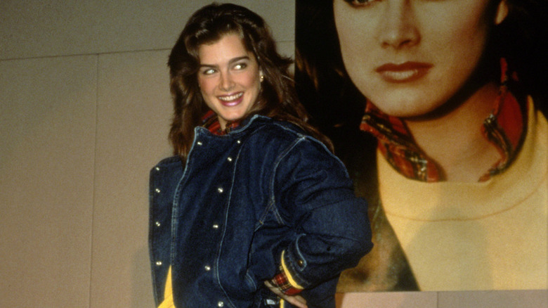 Brooke Shields in a denim jacket for Calvin Klein in the '80s