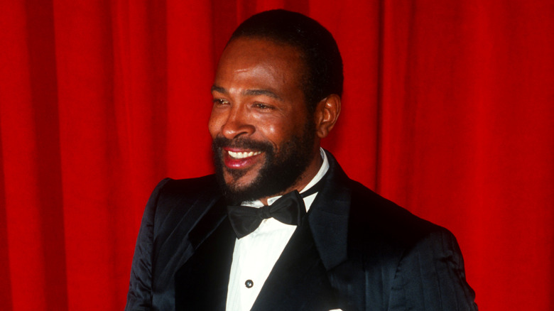 Marvin Gaye smiling at the 1983 Grammy Awards