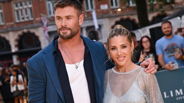 Chris Hemsworth with Elsa Pataky at an event