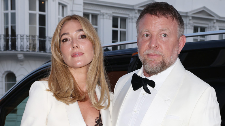 Jacqui Ainsley with Guy Ritchie posing together