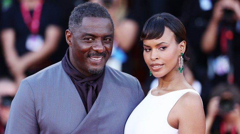 Idris and Sabrina Dhowre Elba posing together
