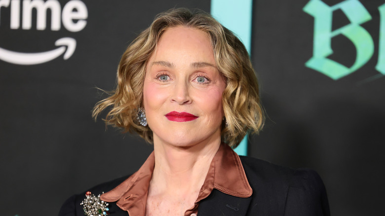 Sharon Stone attending a red carpet event in 2026