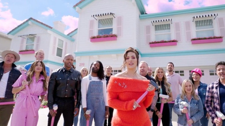 The front exterior of HGTV's Barbie Dreamhouse