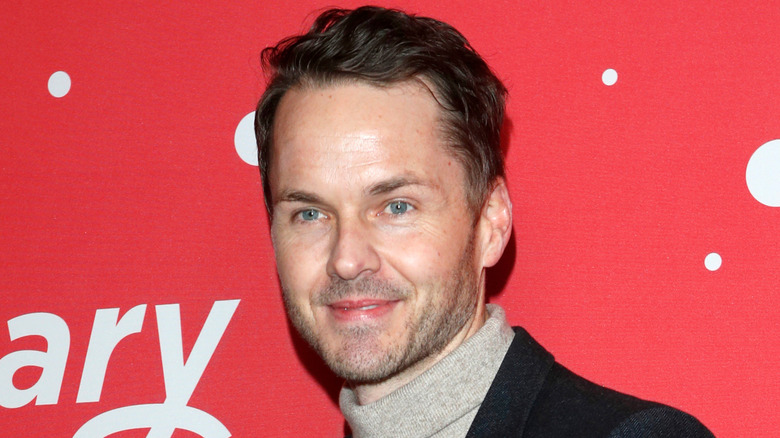 Closeup of Paul Campbell smiling at a 2019 Hallmark Christmas event
