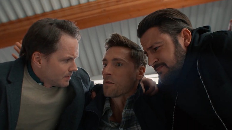 Tyler Hynes, Andrew Walker, and Paul Campbell in "Three Wiser Men and a Boy"