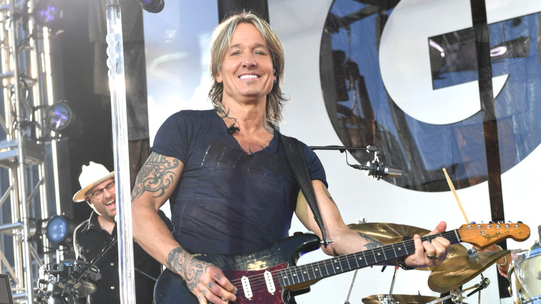 Keith Urban performing on "Good Morning America" in 2021