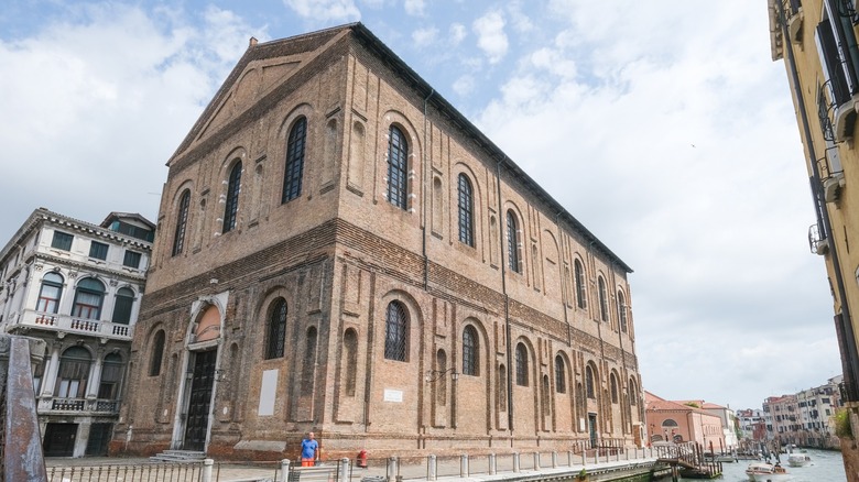 Outdoor view of the Scuola Grande della Misericordia, where Lauren Sánchez and Jeff Bezos' wedding is reportedly taking place
