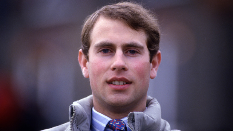 Prince Edward at the Oxford and Cambridge Boat Race on March 7, 1984