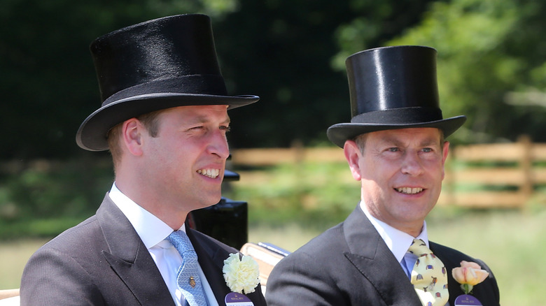 Prince William and Prince Edward attending Royal Ascot in 2017.
