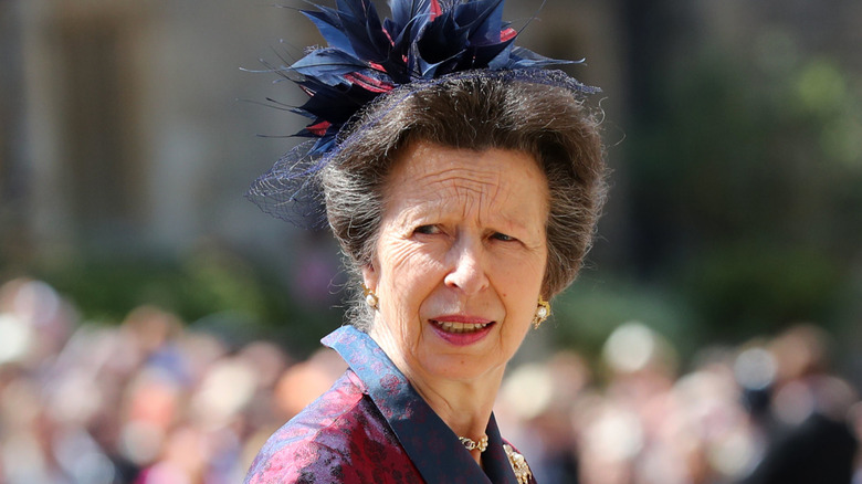 Princess Anne wearing a fascinator