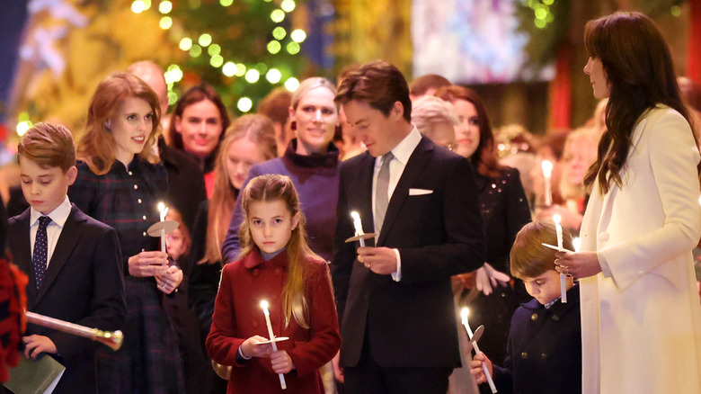 Princess Beatrice and Princess Catherine at a Christmas event
