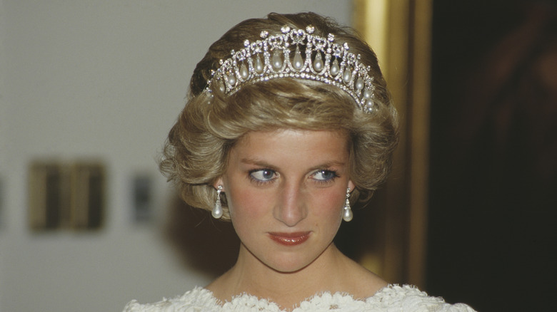 Princess Diana wearing the Lover's Knot Tiara