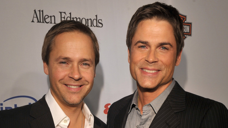 Actors Chad Lowe and Rob Lowe arrive at Hollywood Entertainment Museum Honors The Cast Of "Heroes" held at the Esquire House on November 1, 2008 in Los Angeles, California (2008)