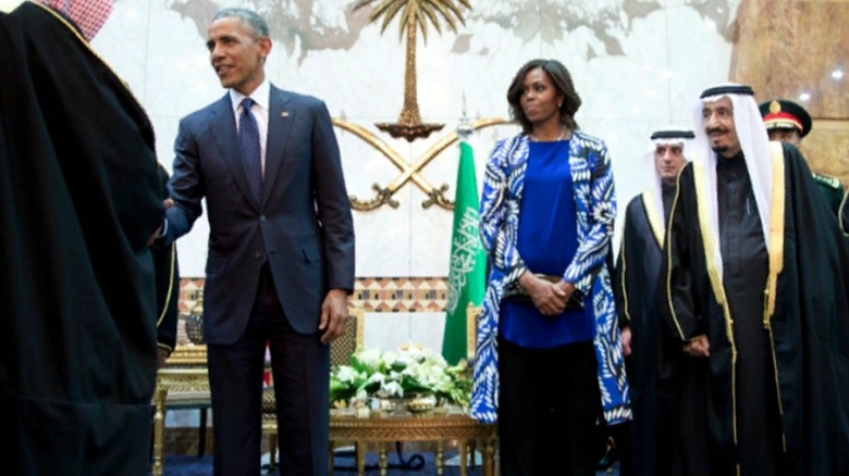 President Obama and First Lady arrive in Saudi Arabia