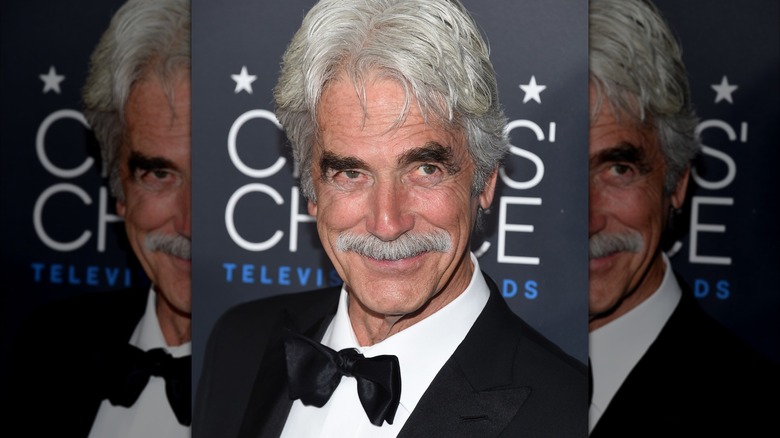 Sam Elliott posing for a photo at the Critics Choice Awards in 2015