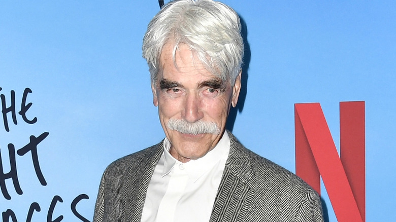 Sam Elliott posing at the All the Bright Places premiere
