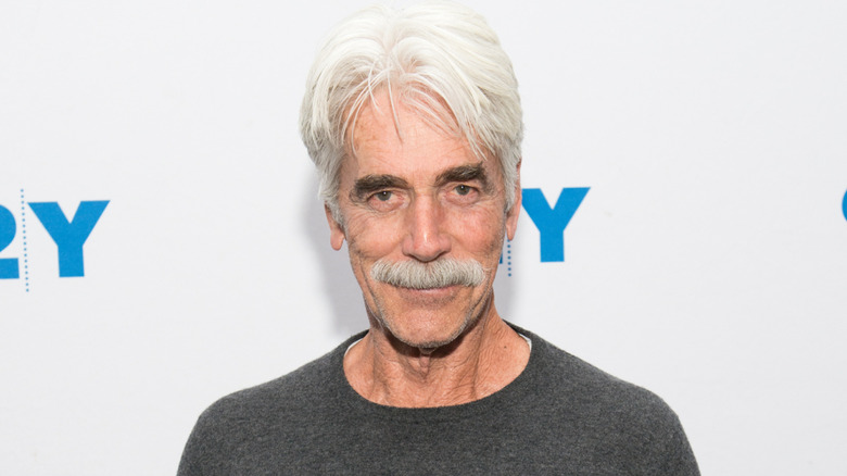 Sam Elliott posing at 92nd Street Y in 2017