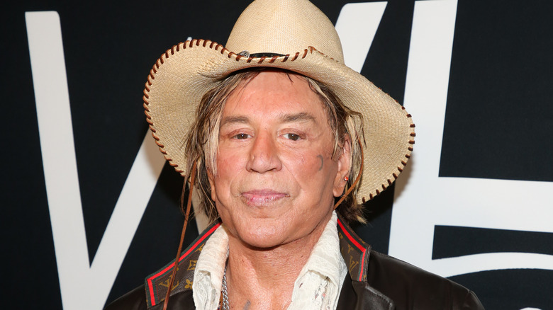 Mickey Rourke attending a West Hollywood event