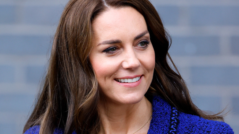 Kate Middleton Wears Vintage Blue Chanel Tweed Blazer from the 90s