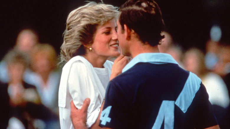 Charles and Diana kiss