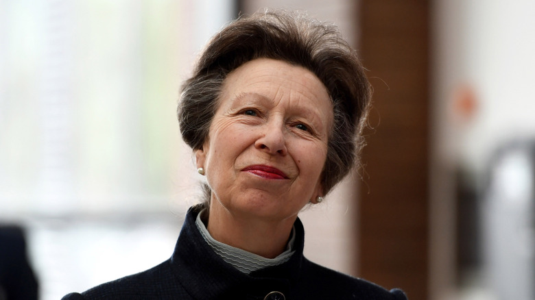 Princess Anne smiling outdoors