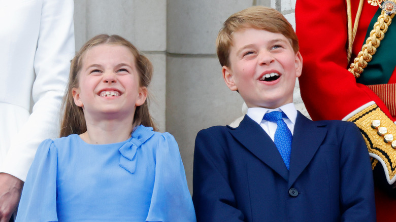 Princess Charlotte and Prince George smile together