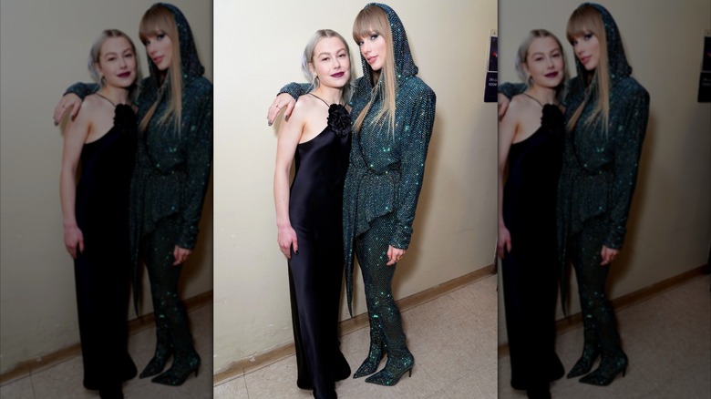 Phoebe Bridgers and Taylor Swift attend the 2023 iHeartRadio Music Awards at Dolby Theatre in Los Angeles, California on March 27, 2023