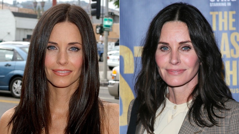 Courteney Cox photographed at the "Barnyard" premiere event/Courteney Cox photographed in 2020.