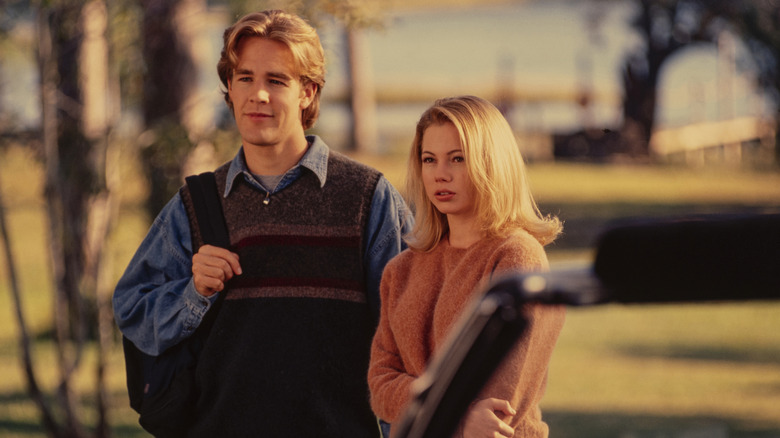 James Van Der Beek and Michelle Williams in "Dawson's Creek."