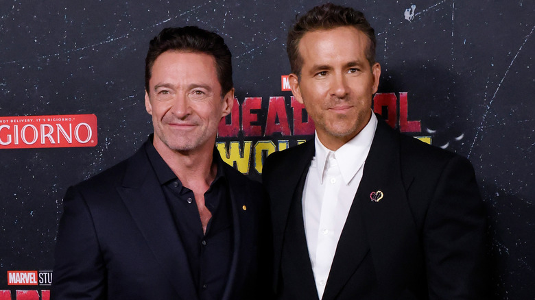 Hugh Jackman and Ryan Reynolds attend the world premiere of "Deadpool & Wolverine" at Lincoln Center (2024)