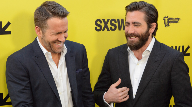 Ryan Reynolds and Jake Gyllenhaal walk the red carpet at the world premiere of Life during the SxSW Film Festival at the ZACH Theater (2017)