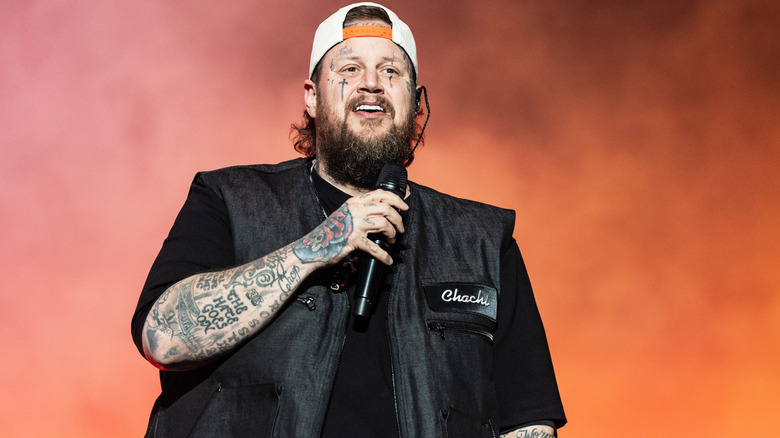 Jelly Roll perfoming at Railbird Music Festival in 2025