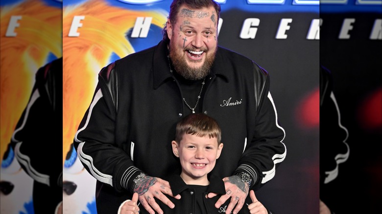 Jelly Roll and Noah Buddy DeFord smiling at the "Sonic the Hedgehog 3" premiere in 2024