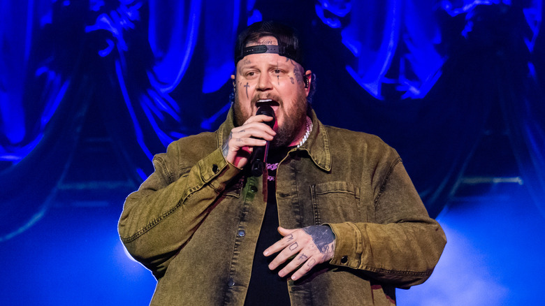 Jelly Roll performing at Little Ceasars Arena in 2024