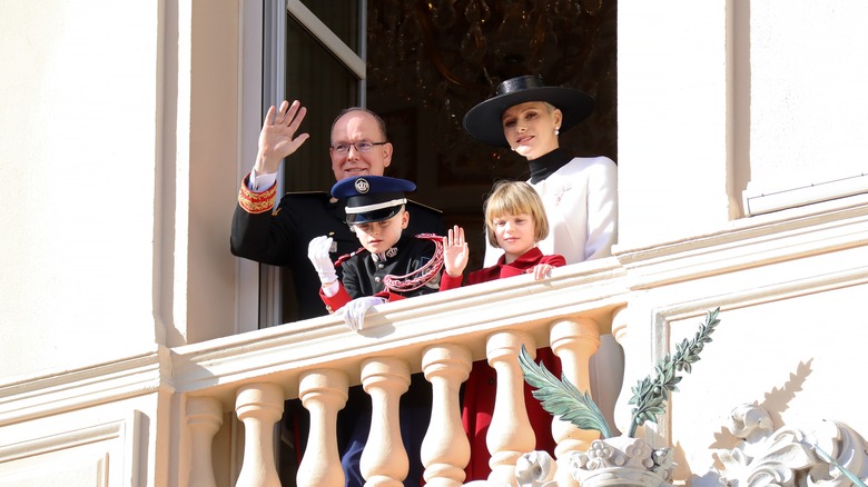 Princess Charlene & Prince Albert with children
