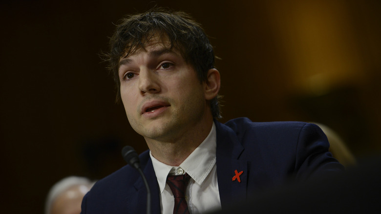 Ashton Kutcher testifying in front of Congress