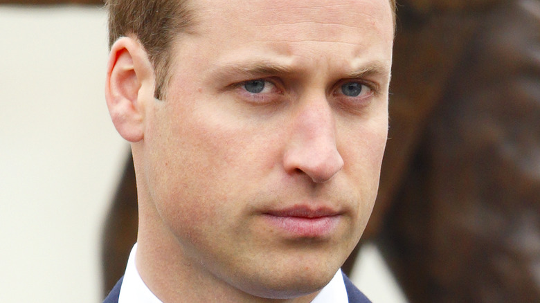 Prince William looking serious