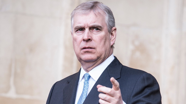 Prince Andrew pointing