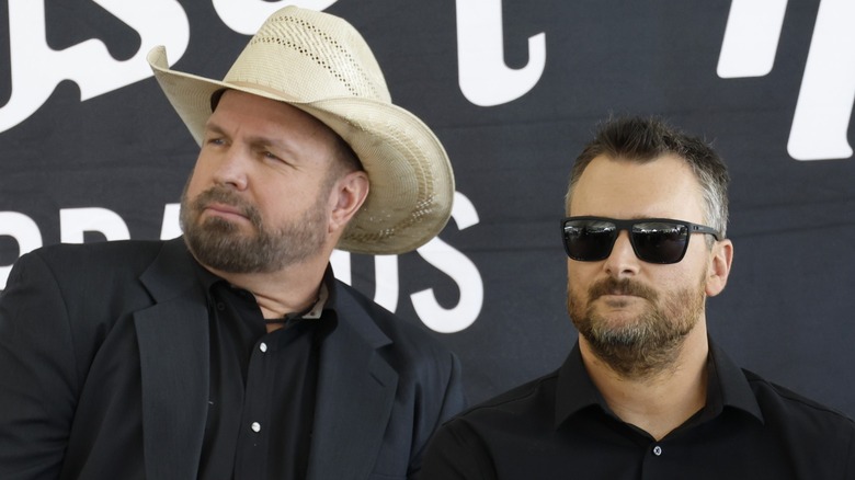 Garth Brooks and Eric Church photographed together in 2023