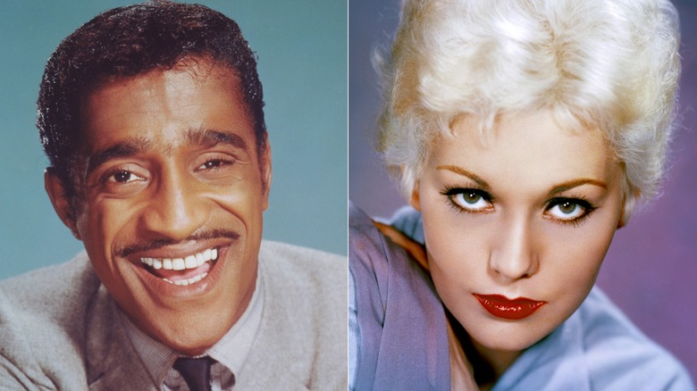 A split image of Sammy Davis Jr. and Kim Novak