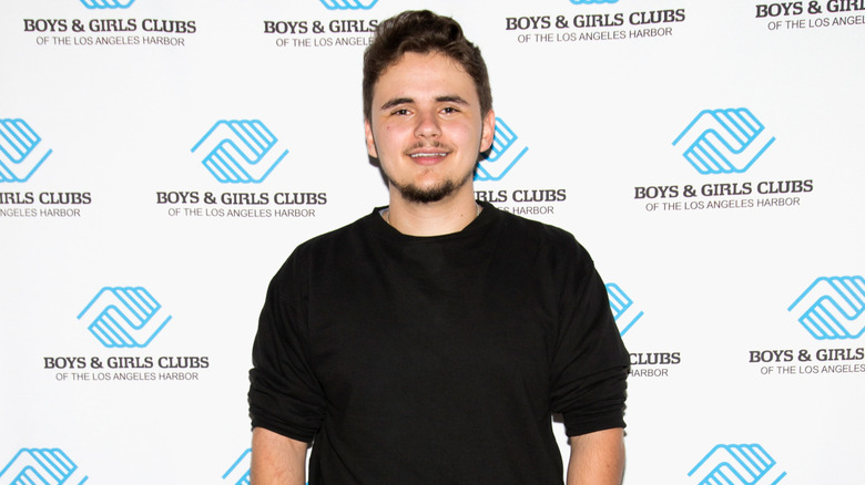 Prince Jackson smiling at the 1st annual "Heal LA" Christmas celebration in 2016