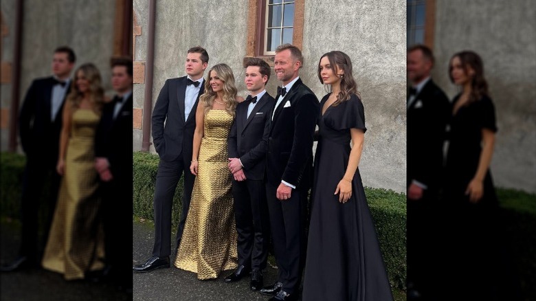 Candace Cameron Bure posing with her family at her son's wedding