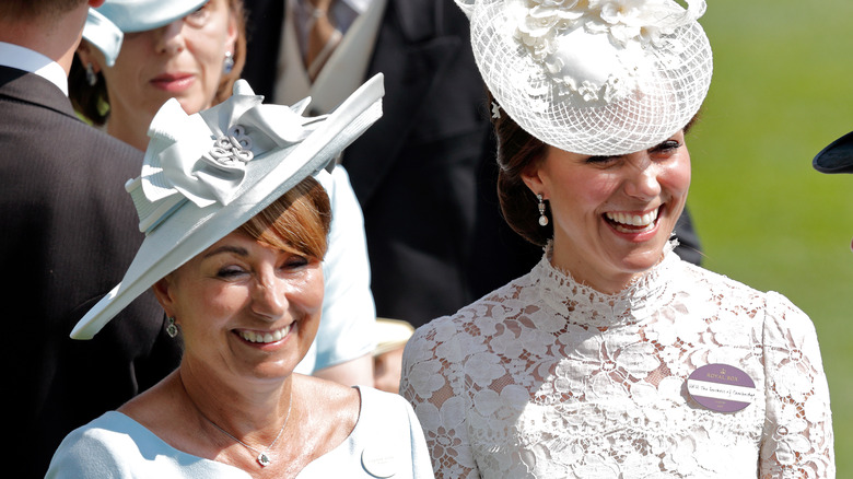 Carole and Kate Middleton smiling 
