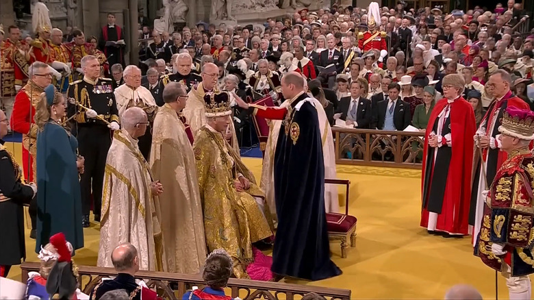 Charles and William at coronation
