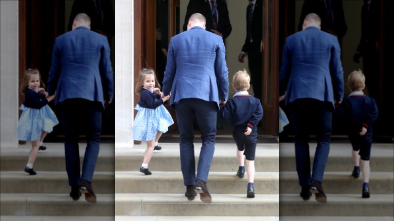 Charlotte entering Lindo Wing 