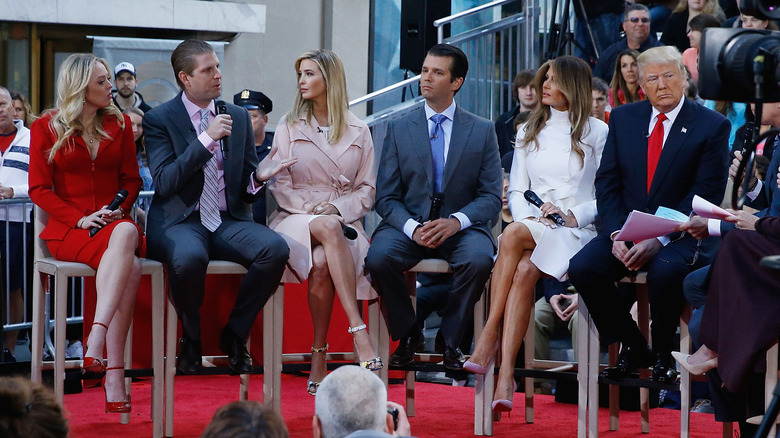 The Trump family sitting together on "Today" in New York City, 2016.